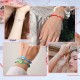 12pcs Colorful Evil Eye Bracelet Mexican Bracelets Hand Bracelet Protection Hamsa Bracelets Anklets For Women Men